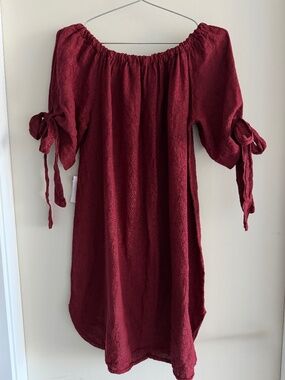 Plum Linen Dress (OS)